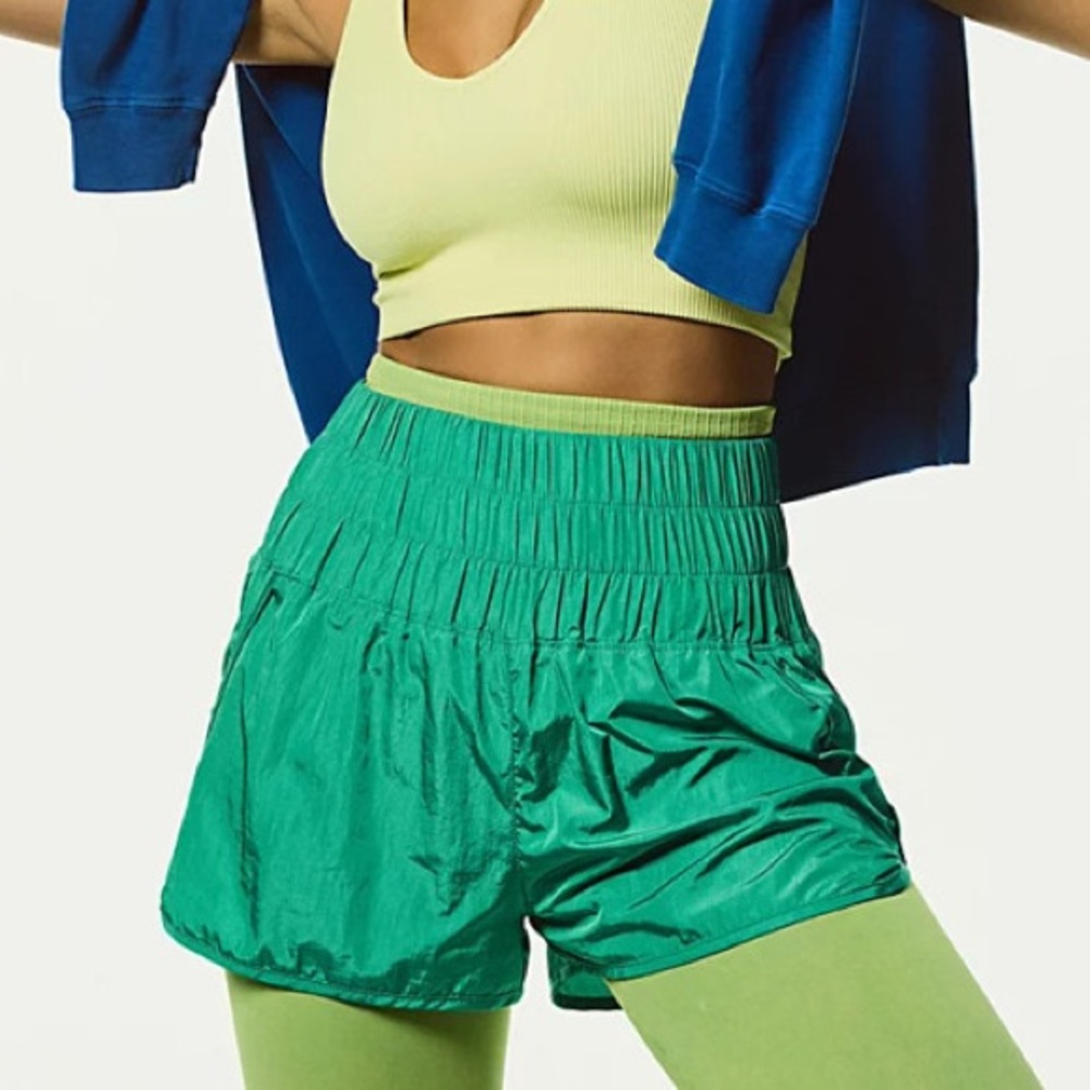 FP MOVEMENT Way Home Shorts - Green, Size Small